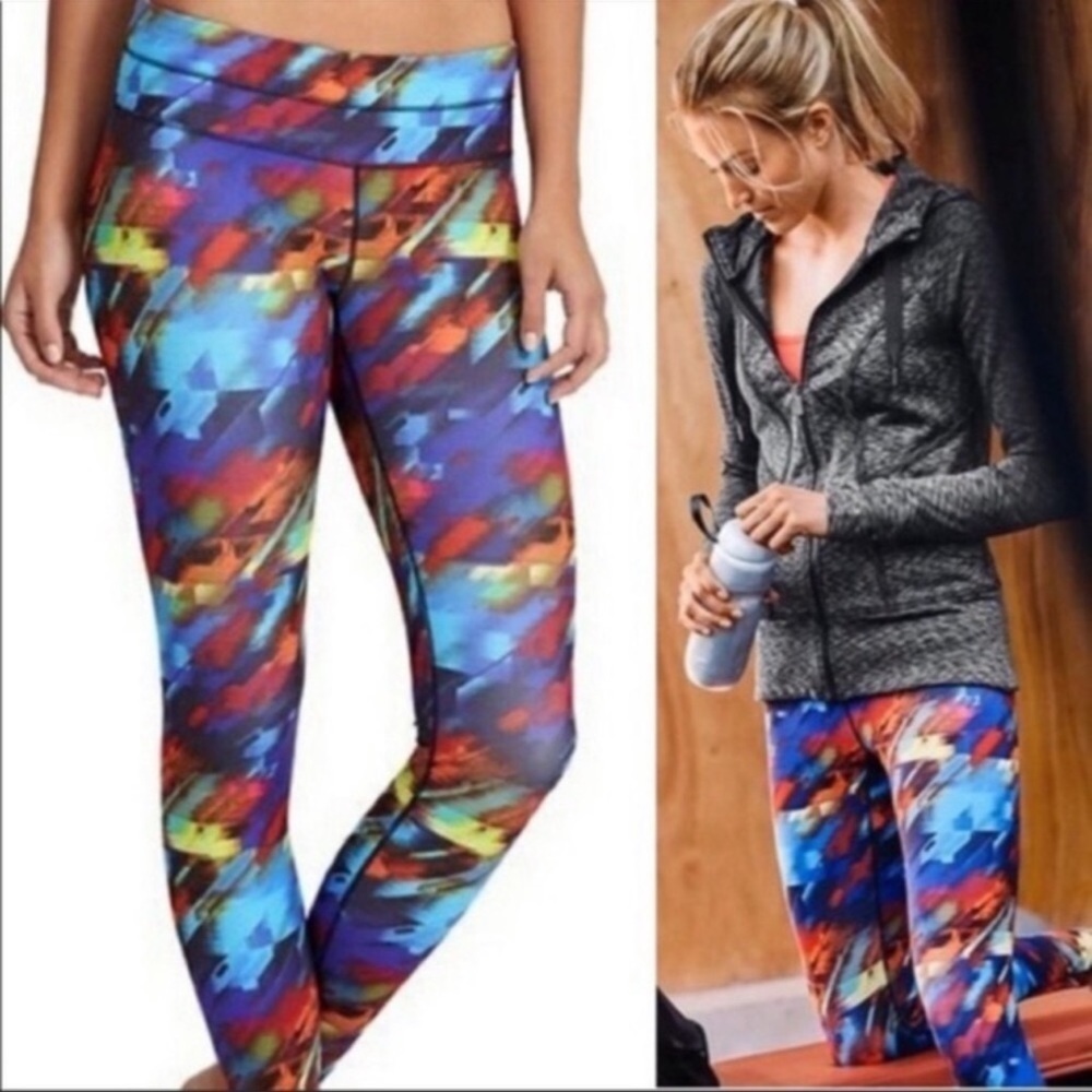 Athleta Colorful Colorburst Sonar Tight Full Length Leggings Size Small
